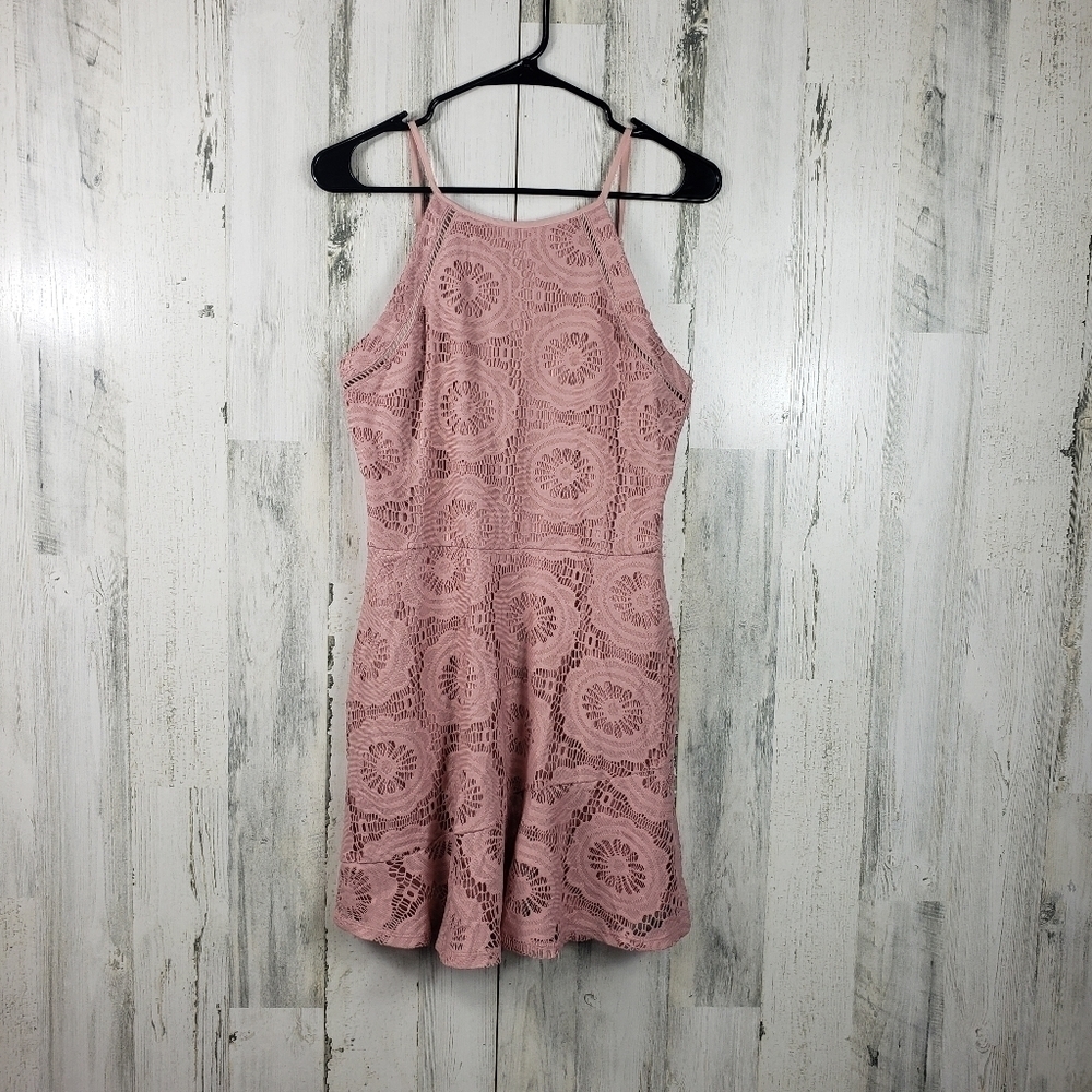 Speechless blush pink spaghetti strap mini dress juniors size large